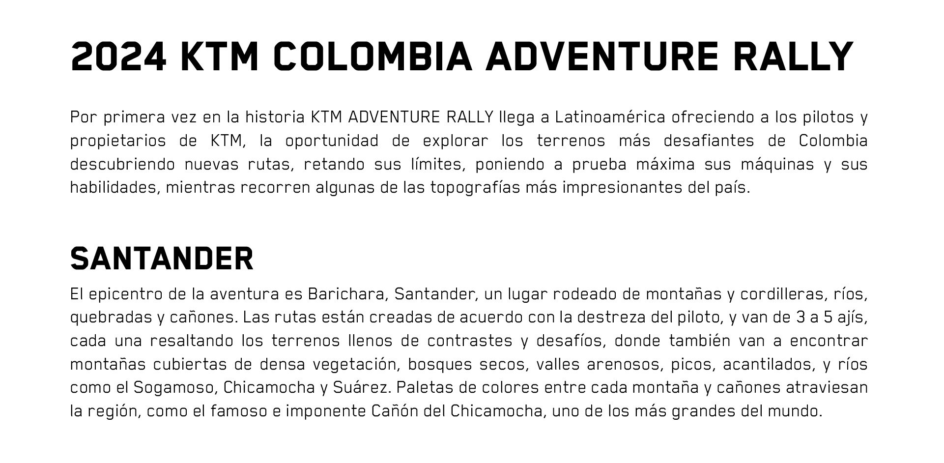 2024 KTM Colombia Adventure Rally