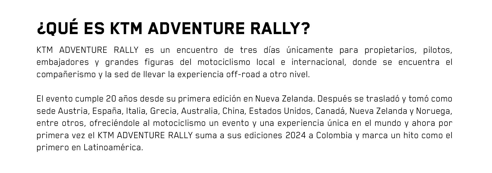 ¿Qué es KTM Adventure Rally?